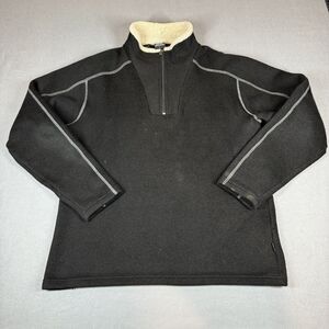 Kuhl Europa 1/4 Zip Sweater Mens Size L Charcoal Black Fleece Jacket